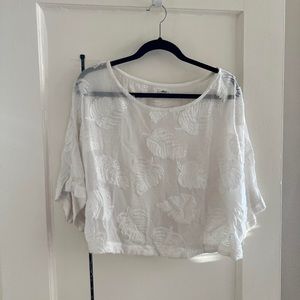 Wilfred Sheet White Crop Blouse Aritzia
